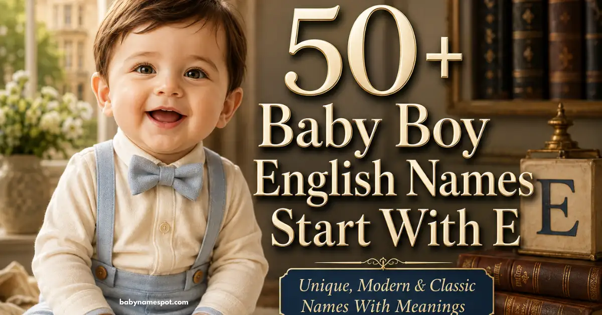50+ Baby Boy English Names Starting With E