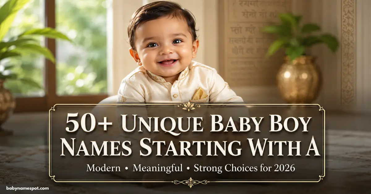 50+ Unique Baby Boy Names Starting With A