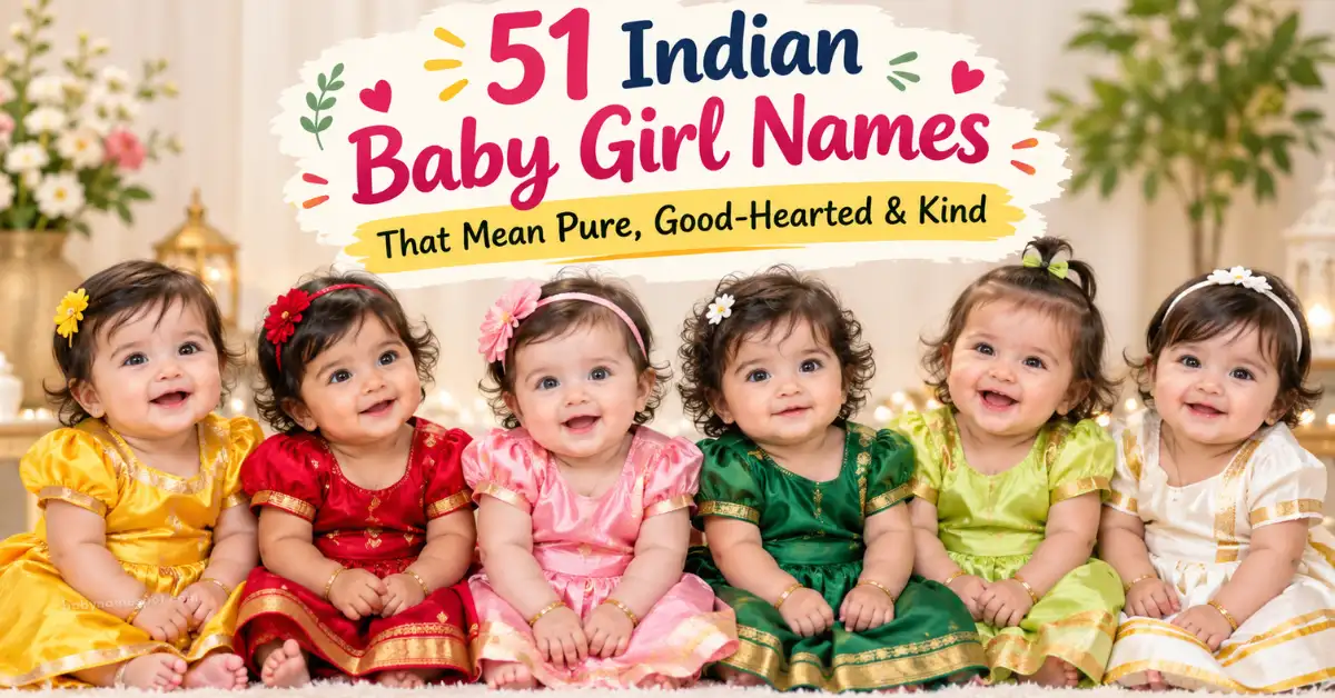 50 Indian Baby Girl Names That Mean Pure, Good-Hearted & Kind